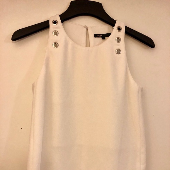 White Maje tank top with eyelet details - Picture 2 of 3